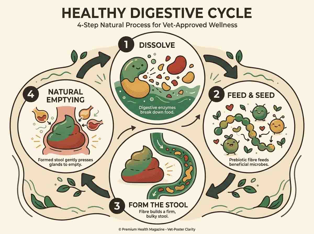 Four-step cycle: dissolve, feed and seed, form the stool, natural emptying